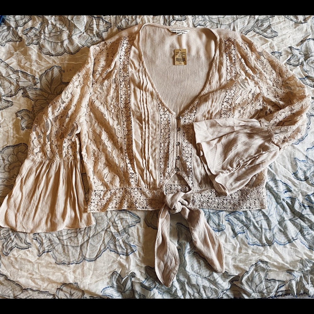 American Eagle Cropped boho top